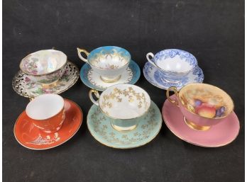 Mixed Tea Cups And Saucers Made In Japan