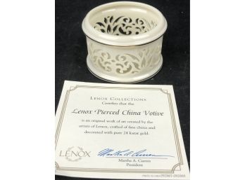 Lenox Pierced China Votive Short