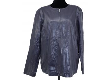 Beautiful Faux Leather Susan Graver Jacket Size L