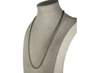 Fine 20 Inch Sterling Silver Rope Chain Necklace