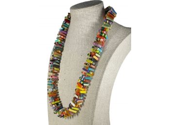 Great Square Plastic Beaded Necklace 20