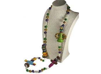 Extremely Strange Voo Doo Doll Beaded Necklace
