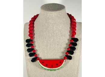 Flying Colors Ceramic Watermelon Necklace