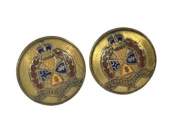 Pit Vintage Gold Plated Enamel Cufflinks With Creets