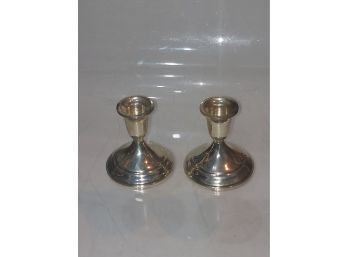 Towle Sterling Candlesticks Weighted And Reinforced 4'