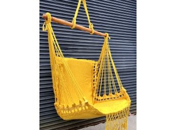 Vintage Yellow Hanging Hammock Chair