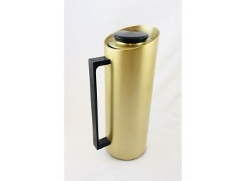 Mid Century Metal And Brass Colored Insulated Pitcher - Another McDonald Design