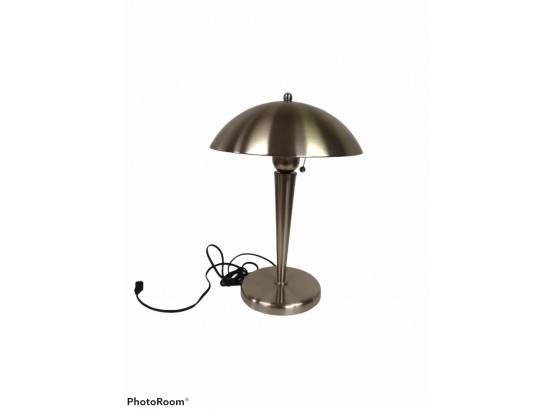 ART DECO STYLE BAUHAUS DESIGN MODERN CHROME DESK LAMP MUSHROOM /SAUCER REEDITION