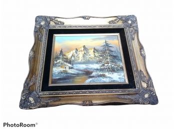 BEAUTIFUL MOUNTAIN LANDSCAPE OIL PAINTING SIGNED BENNETT