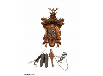 Vintage German Hunter Cuckoo Clock NEEDS REPAIR