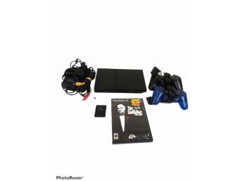 Sony PlayStation PS2 Slim SCPH-70012  With The Godfather The Game Black Label Sony Playstation 2 With Manual