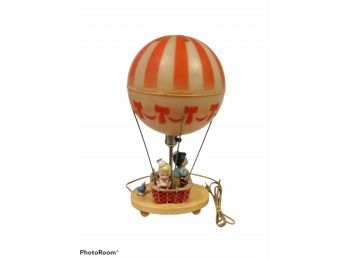 Vintage 1970's Children's Hot Air Balloon Table Lamp & Night Light Dolly Toy Co.