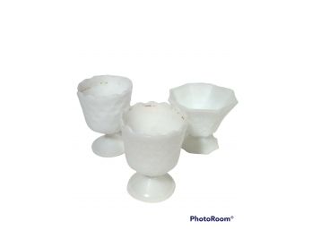 LOT OF 3 MILK GLASS PIECES