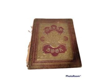 ANTIQUE 1800'S ERA SCRAPBOOK FILLED WITH LITHOGRAPH PICTURES