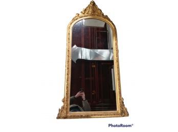 ANTIQUE 1800'S  VERY LARGE GOLD GILTED VICTORIAN MIRROR  64'X29.5'