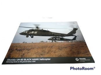 SIKORSKY UH-60 BLACK HAWK HELICOPTER POSTER 25'X17'