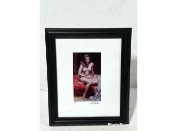NUDE ART PRINT NUMBERED AND SIGNED JIM DELEZEIRE  10'X12'