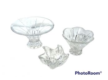LOT OF FINE CRYSTAL CANDY DISHES
