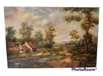 OIL PAINTING ON CANVAS 'LANDSCAPE' SIGNED COOPER 36'X24'