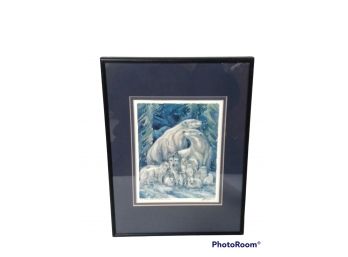 JODY BERGSMA 'ALL THINGS BRIGHT AND BEAUTIFUL' SIGNED PRINT WITH ARTIST PROFILE ON BACK 16.25'X12'