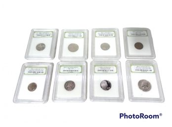 LOT OF 8 US COINS,UNCERCULATED JEFFERSON NICKELS, UNCERCULATED ROOSEVELT DIMES, UNCERCULATED QUARTERS, LINCOLN