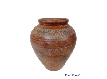 VINTAGE RED CLAY STUDIO POTTERY VASE 11' TALL