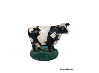 PAINTED CAST IRON COW DOORSTOP  8' TALL