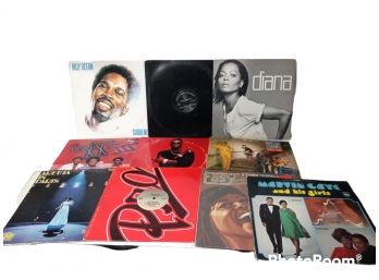 LOT OF 10 LP RECORDS, BILLY OCEAN,MAN FREDDY, DIANA ROSS, THE GAP BAND, KOOL & THE GANG, ARETHA IN PARIS,