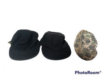LOT OF 3 MILITARY STYLE CAPS/HATS,