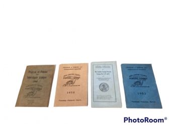 LOT OF 4 VINTAGE FRATERNITY PROGRAMS, 1948, 1953, 1958, 1961, POMONA SUBORDINATE GRANGES NEW LONDON COUNTY