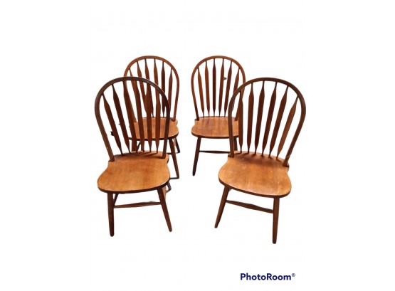 SET OF 4 WOOD CHAIRS MADE BY WINNERS ONLY INC.