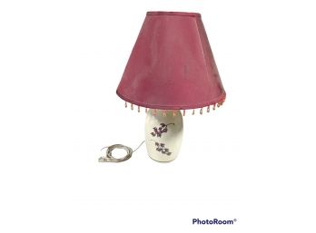 CERAMIC HAND PAINTED TABLE LAMP WITH SHADE 25' TALL
