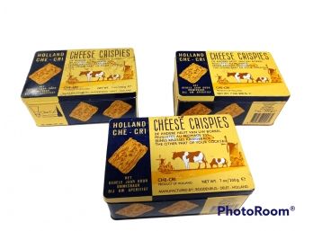 VINTAGE HOLLAND CHEESE CRISPS TIN LOT OF 3