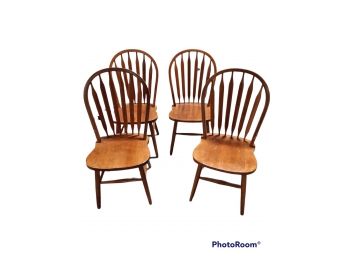 SET OF 4 WOOD CHAIRS MADE BY WINNERS ONLY INC.