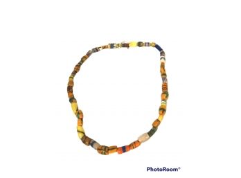 AFRICAN GLASS BEAD NECKLACE VERY COLORFUL