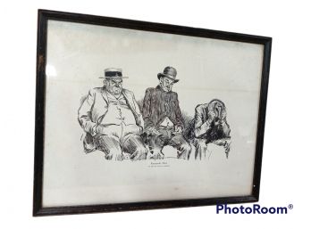 Charles Dana Gibsons FANNED OUT  Print, FRAMED READY TO HANG  16.25'X12.75'