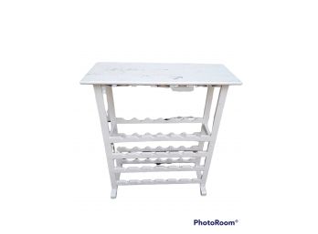 WOOD WINE RACK PAINTED WHITE 38' TALL 15' WIDE