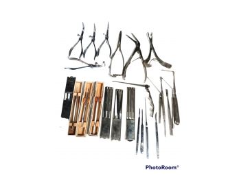 HUGE SURGICAL TOOLS LOT, SCALPELS,CLAMPS, AND MORE