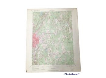 1969 MAP OF TORRINGTON CONNECTICUT 27'X22'