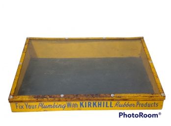 ANTIQUE KIRKHILL RUBBER PRODUCTS ADVERTISING DISPLAY CASE