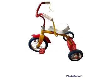 VINTAGE RED & YELLOW CHILDS TRICYCLE