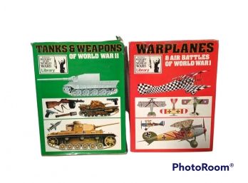 PAIR OF BOOKS TANKS & WEAPONS OF WWII & WAR PLANES AND AIR BATTLES OF WWI