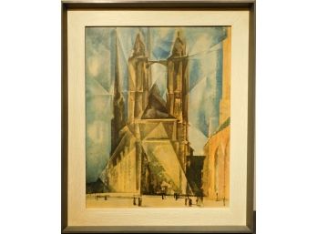 After Lionel Feininger: Cathedral Lithograph
