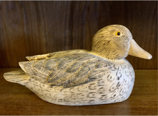 A.Porter Signed Carved Duck 1985 OFW