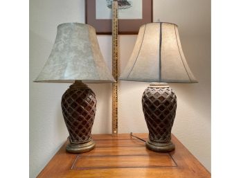Two Table Lamps- Lightweight, Both Work Ptw