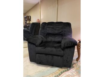 Incredibly Comfortable Plush Navy Recliner OF