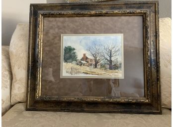 Lovely Watercolor Signed By Artist Claire Jones LR