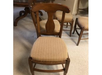 4 Rustic Lightweight Dining Chairs - Seats Recently Recovered