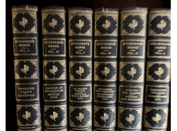 Stevenson's Works Published In 1906- 6 Leatherbound Book Set