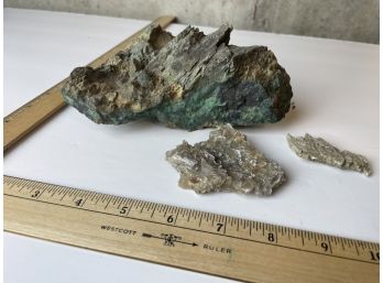 Lot Of 3 Rocks- Copper Type Material Wr